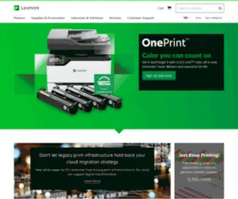 Lexmark.com(Print, secure and manage your information) Screenshot