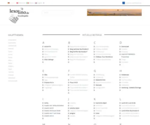 Lexolino.de(Das moderne Encyclopedia. Informationen und Wissen zu verschiedenen Themen) Screenshot