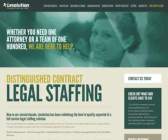 Lexolution.net(Distinguished Contract Legal Staffing) Screenshot