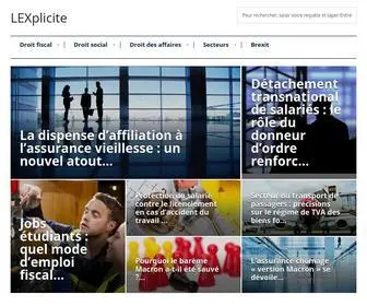 Lexplicite.fr(LEXplicite est une publication CMS Francis Lefebvre Avocats qui traite du droit des affaires) Screenshot