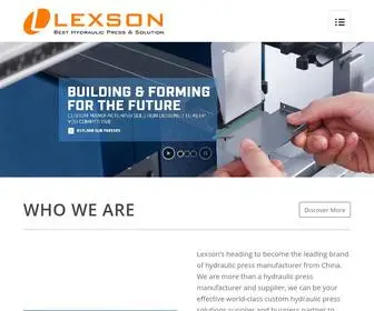 Lexsonmachinery.com(Hydraulic Press Manufacturer) Screenshot