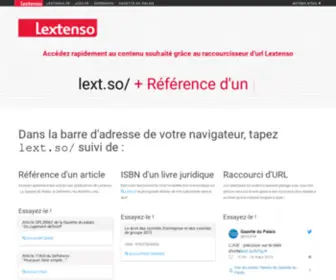 Lext.so(Le raccourcisseur d'url de Lextenso) Screenshot