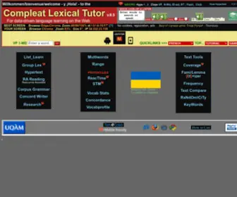 Lextutor.ca(Compleat Lexical Tutor) Screenshot