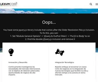 Lexumcorp.com(Nuestras Marcas) Screenshot
