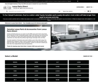 Lexuspartsdirect.ca(Lexus Parts Direct) Screenshot