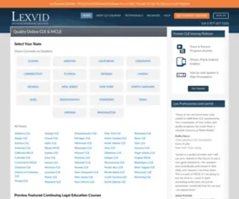 Lexvid.com(MCLE Programs) Screenshot