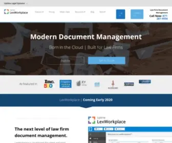 Lexworkplace.com(Document &amp; Email Management Software for Law Firms) Screenshot