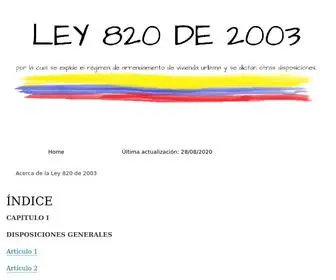 Ley820.co(ÍNDICE) Screenshot