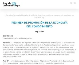 Leydeconocimiento.org.ar(Ley de Conocimiento) Screenshot