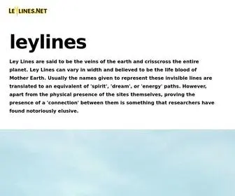 Leylines.net(All about ley lines) Screenshot
