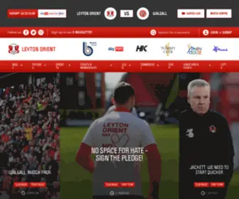 Leytonorient.com(Official Leyton Orient FC Website) Screenshot