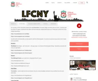 LFCNY.org(Liverpool FC Supporter's Club of NYC) Screenshot