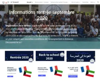 Lfkoweit.edu.kw(Lycée français de Koweït) Screenshot