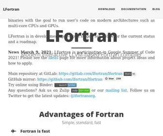 Lfortran.org(Feature Highlights LFortran) Screenshot