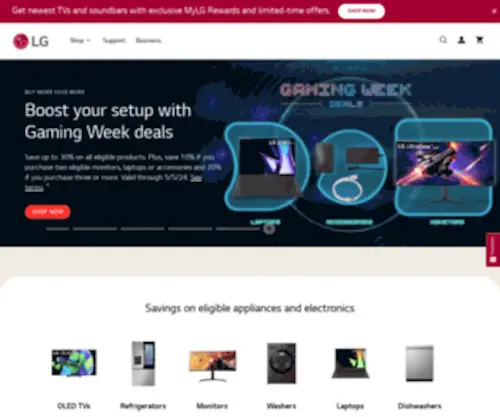 LG.com(Bekijk onze meest recente productinnovaties) Screenshot