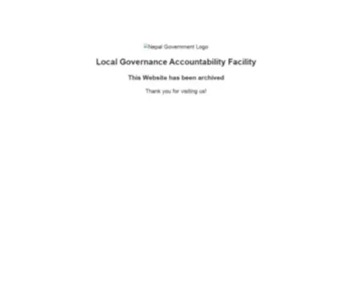 Lgaf.gov.np(Local Governance Accountability Facility) Screenshot