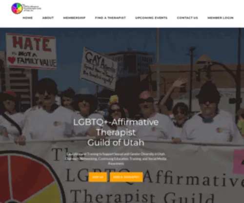 LGBTQtherapists.com(LGBTQ Affirmative Therapists Guild of Utah) Screenshot