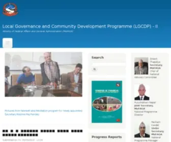 LGCDP.gov.np(Ministry of Federal Affairs and General Administration (MoFAGA)) Screenshot