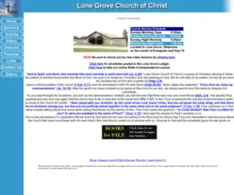 LGchurchofchrist.com(The Lone Grove church of Christ) Screenshot