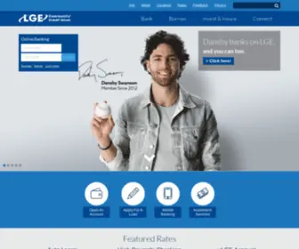 Lgeccu.com(LGE Community Credit Union) Screenshot