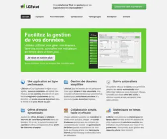 Lgestat.com(Une plateforme Web de gestion pour les organismes en employabilité) Screenshot