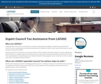Lgfa92.co.uk(Expert Council Tax Assistance from LGFA92) Screenshot