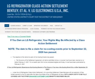 LGfridgesettlement.com(LG Refrigerator Settlement) Screenshot