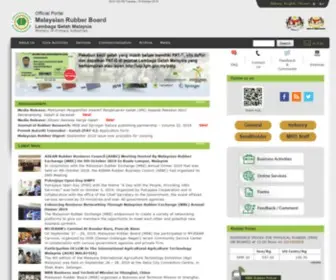 LGM.gov.my(Official Portal of Malaysian Rubber Board) Screenshot