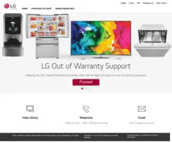 Lgoutofwarranty.ca(Lg out of warranty support offers you one price and one solution for out) Screenshot