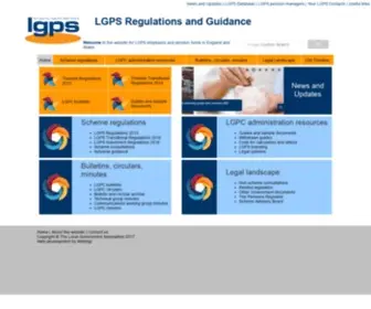 LGPsregs.org(LGPS Regulations and Guidance) Screenshot