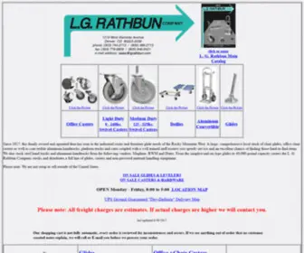 Lgrathbun.com(Rathbun Company material handling equipment supplying chair glides) Screenshot