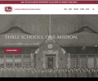 Lhsa.com(Lutheran High School Association) Screenshot