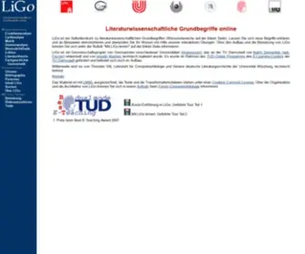 LI-GO.de(Literaturwissenschaftliche Grundbegriffe online) Screenshot