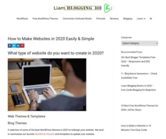 Liamblogging101.com(Make Your Website) Screenshot