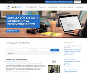 Lianapress.se(Tjänst för distribution av pressmeddelanden) Screenshot