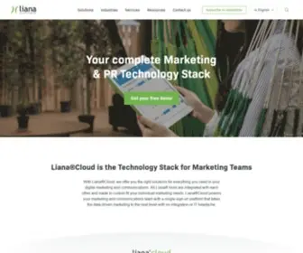 Lianatech.com(Take your marketing to the cloud. With Liana®) Screenshot