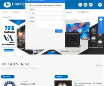Liantronics.com(LED Wall) Screenshot