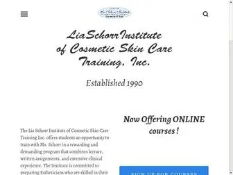 Liaschorrinstitute.com(The Lia Schorr Institute of Cosmetic Skin Care Training) Screenshot