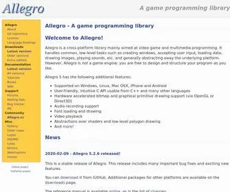 Liballeg.org(A game programming library) Screenshot