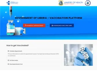 Liberiacovidvaccine.org(Liberia COVID 19 Vaccine Administration Platform) Screenshot