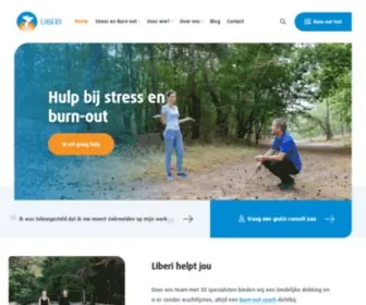 Liberi.nl(Liberi biedt hulp bij stress en burn) Screenshot