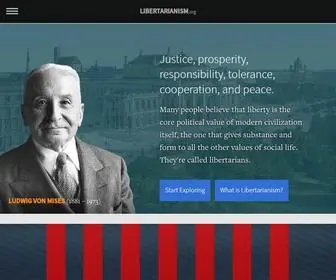 Libertarianism.org(Many people believe that liberty) Screenshot