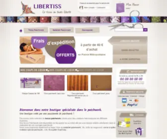 Libertiss.com(Vente tissu patchwork et matériel patchwork) Screenshot