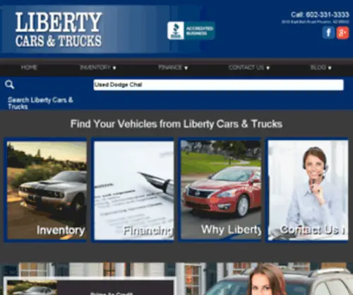 Libertycarsandtrucks.com Screenshot