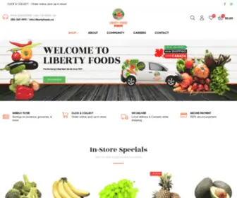 Libertyfoods.ca(Liberty Foods) Screenshot