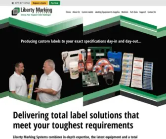 Libertymarking.com(Custom Labels and Labeling Products) Screenshot