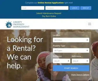 Libertypropertymanagement.com(Find a Rental) Screenshot