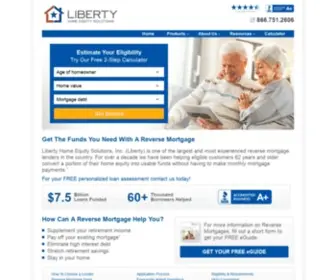 Libertyreversemortgage.com(A National Reverse Mortgage Company) Screenshot