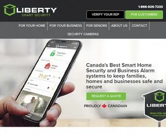 Libertysecurity.ca(Liberty Smart Home and Business Security) Screenshot