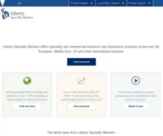 Libertyspecialtymarkets.com(Liberty Specialty Markets) Screenshot